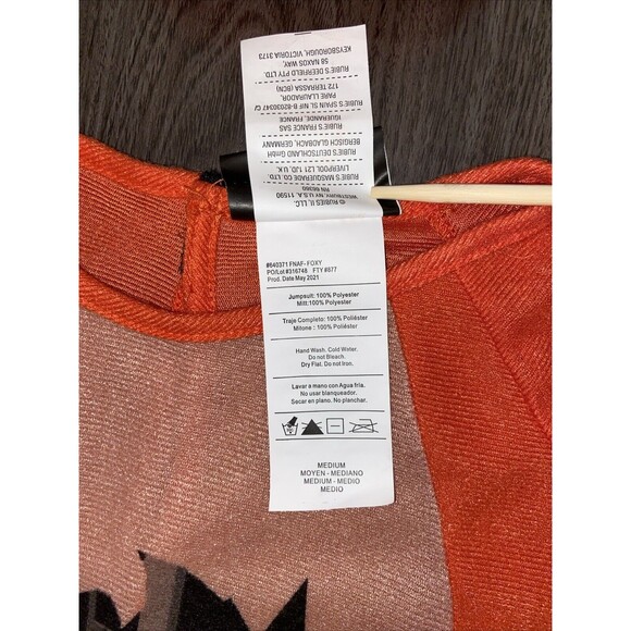 Five Nights At Freddy's Foxy Costume Medium Halloween Costume - Picture 12 of 16